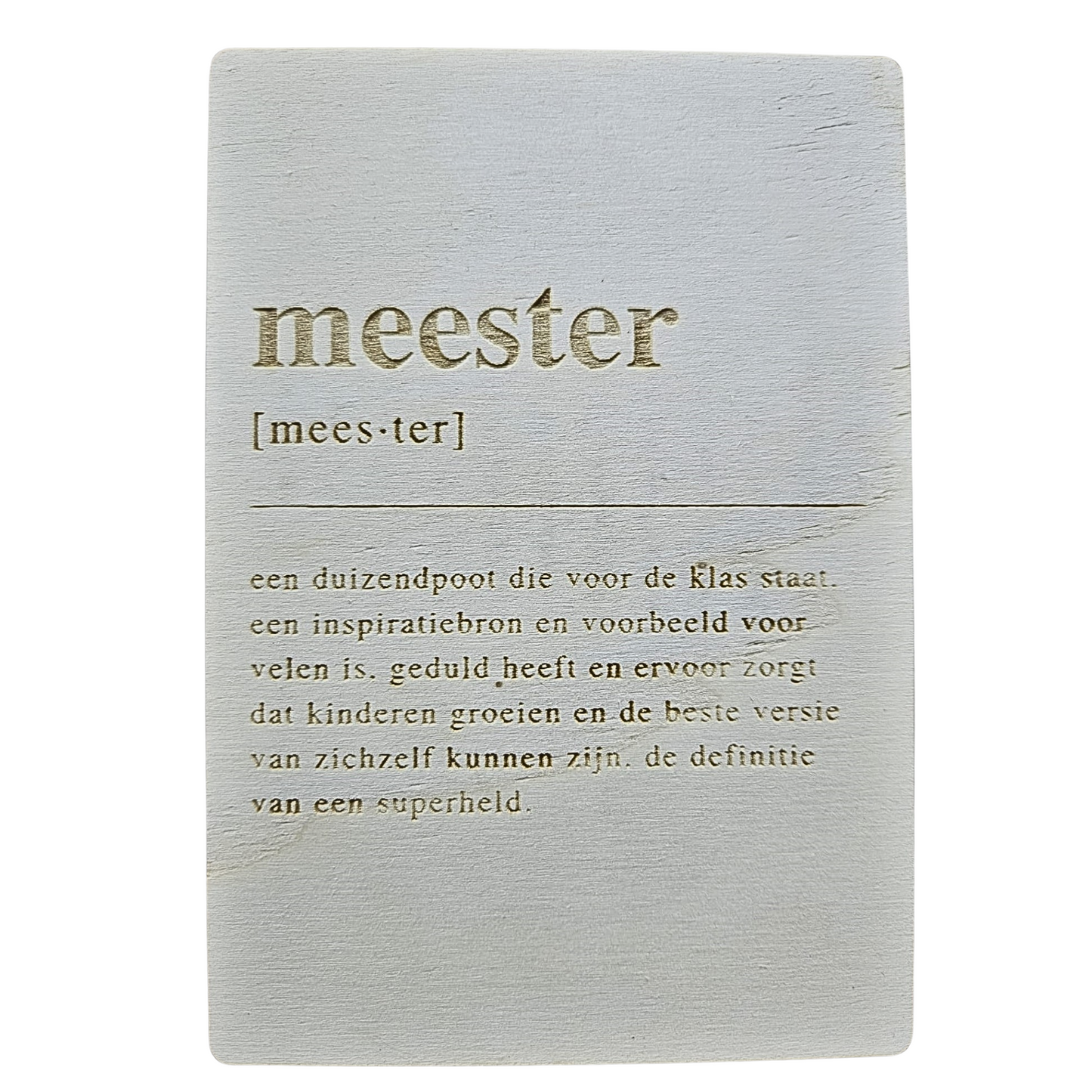 Bedankje Meester