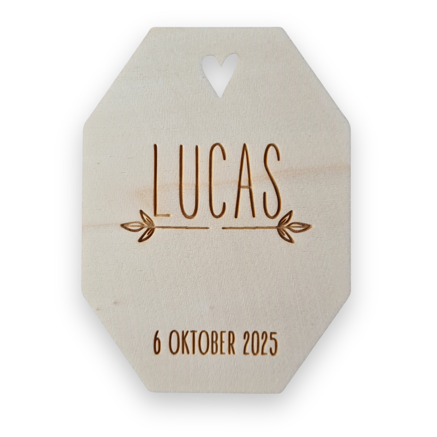 Houten Geboortekaartjes - Stijl Lucas - vanaf €4,05 p.s. (gratis proefdruk)