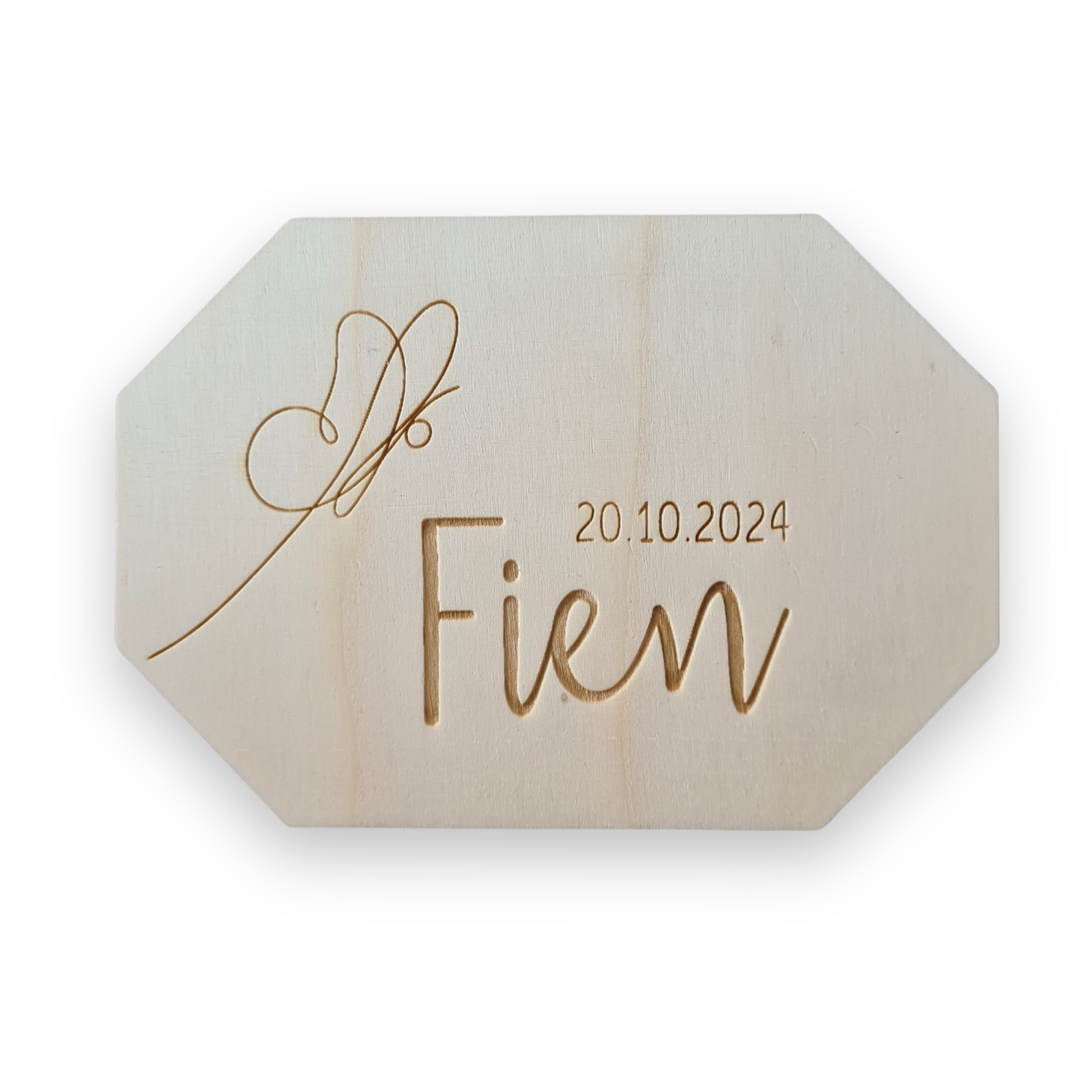 Houten Geboortekaartjes - Stijl Fien - vanaf €4,05 p.s. (gratis proefdruk)